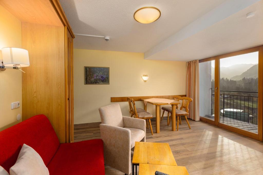 Posezení v ubytování IFA Breitach Apartments Kleinwalsertal