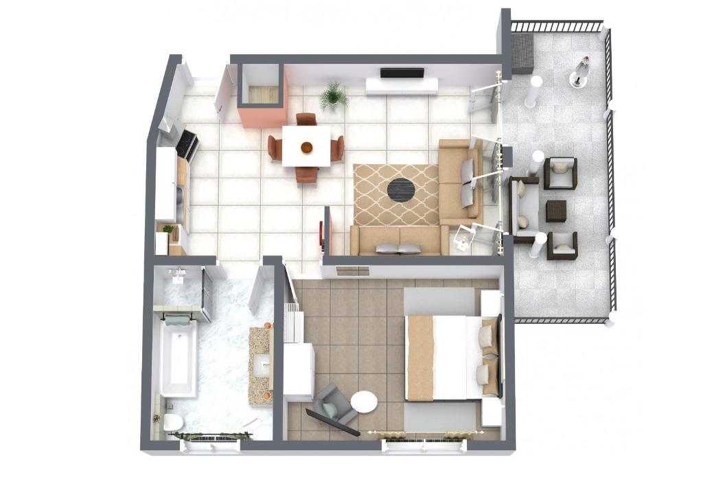 Půdorys ubytování MEMORY - Ferienapartments & Zimmer - Mediterraner Flair in der Rhön