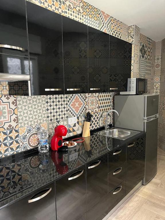 Kuchyň nebo kuchyňský kout v ubytování AP HOTEL NAVAS
