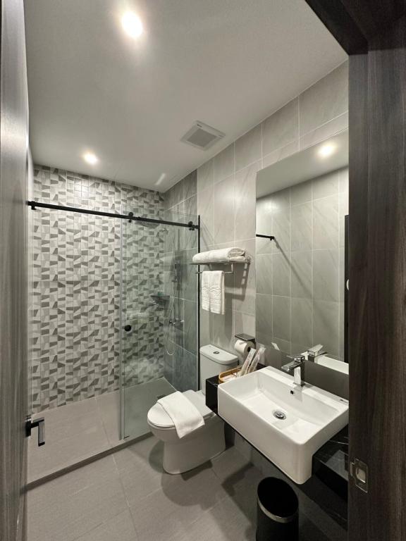 Koupelna v ubytování Wendu Inn Hotel