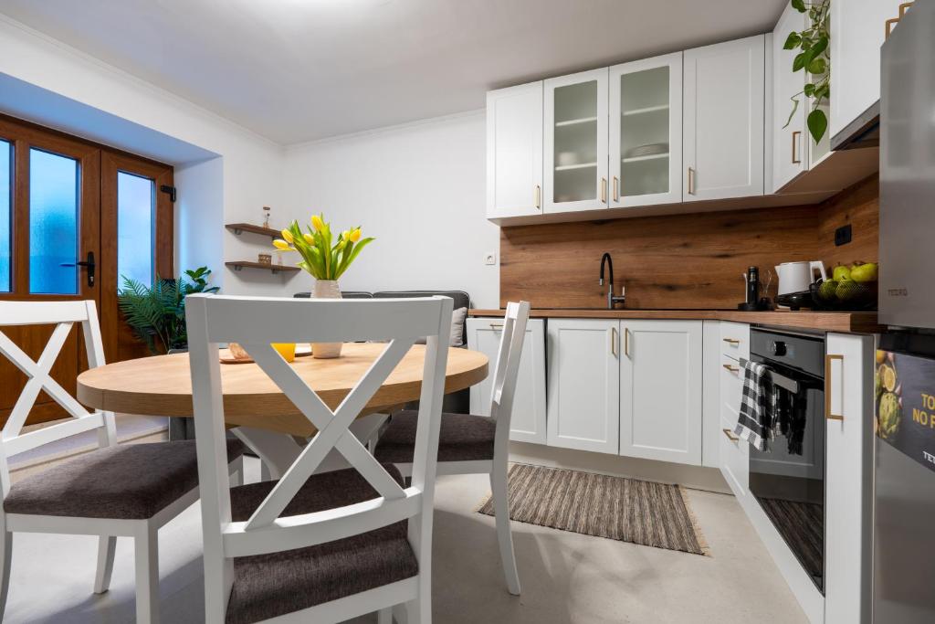 Kuchyň nebo kuchyňský kout v ubytování Studio Apartman Tonka