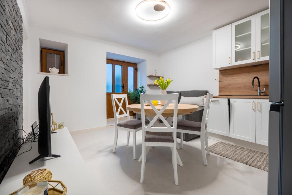 Kuchyň nebo kuchyňský kout v ubytování Studio Apartman Tonka