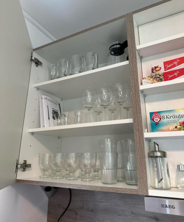 Kuchyň nebo kuchyňský kout v ubytování Ferienwohnung IDA