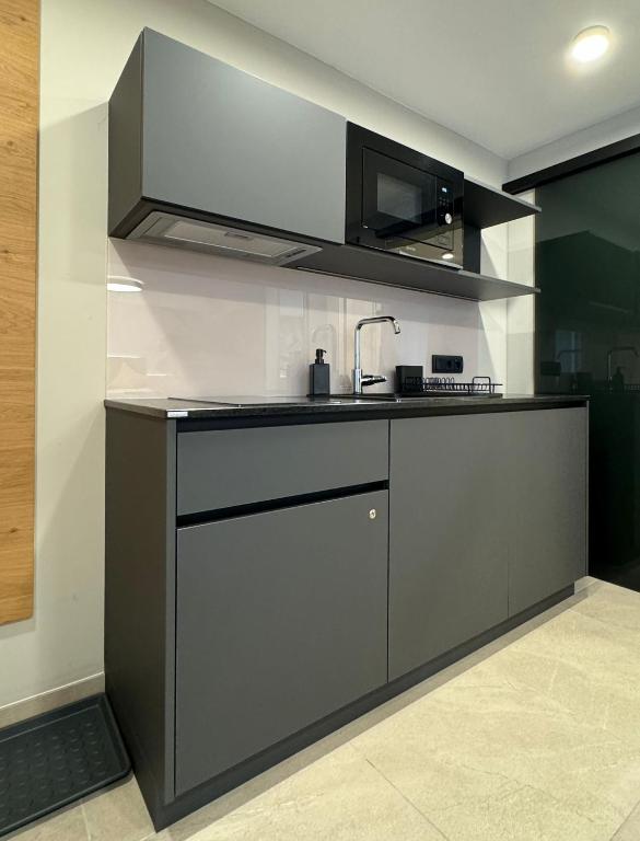 Kuchyň nebo kuchyňský kout v ubytování Business Appartment by Tinschert