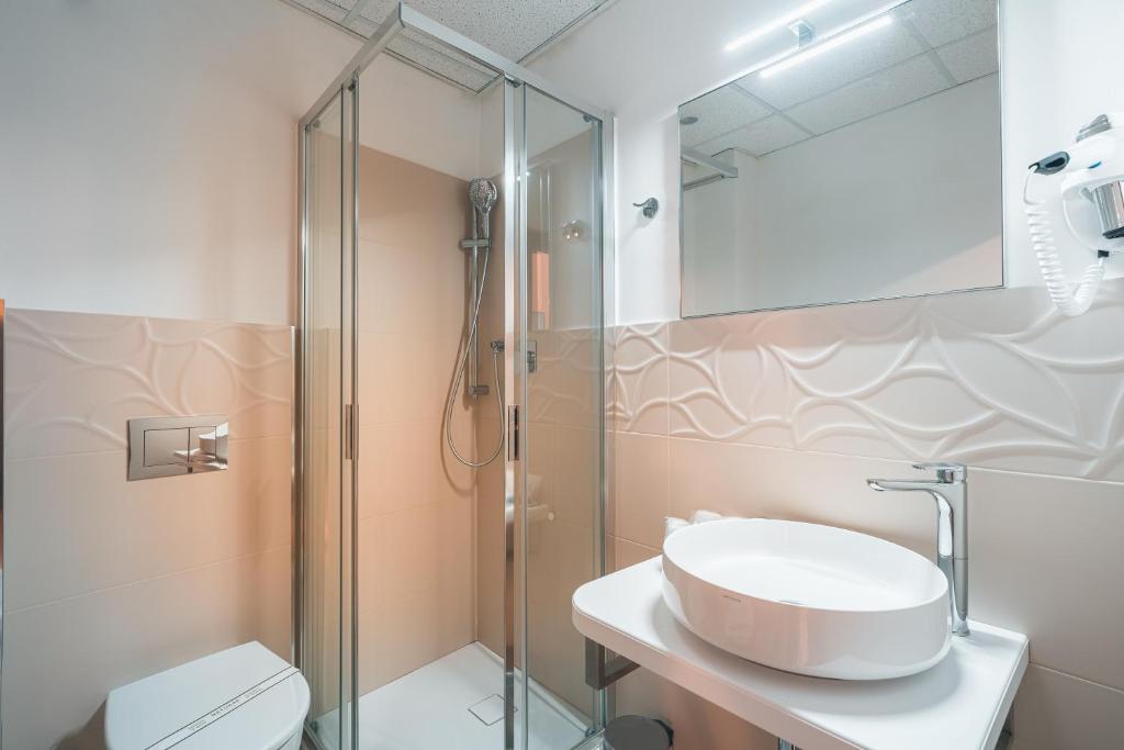 Koupelna v ubytování Hotel Palazzo Benci