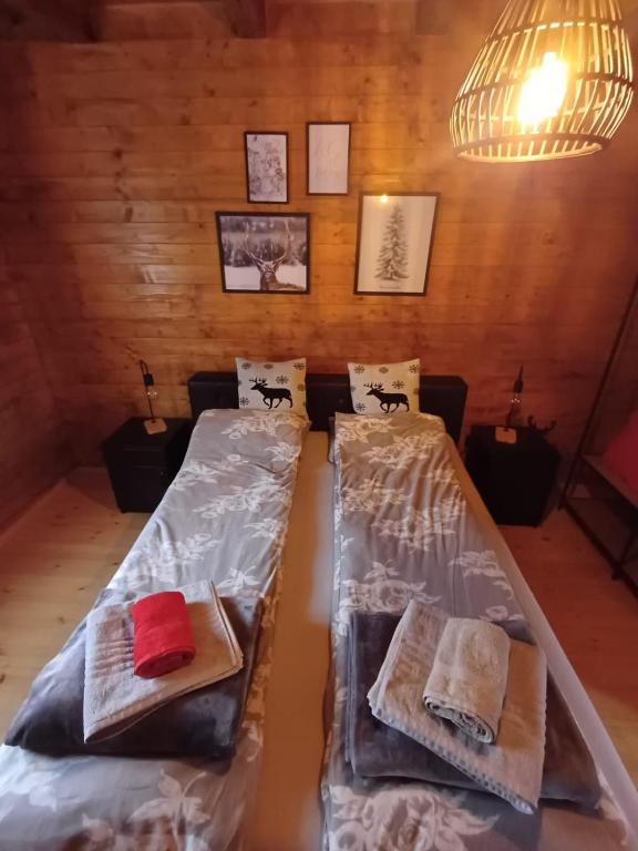 Postel nebo postele na pokoji v ubytování Drinska Dama
