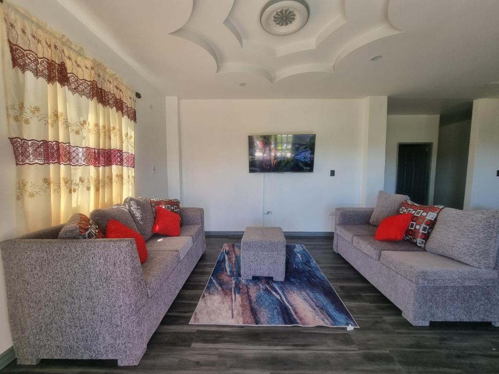 Posezení v ubytování Diamond Cut Villa and Suites