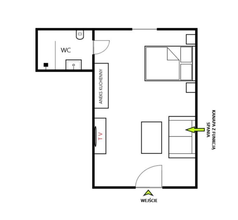 Plán poschodí v ubytovaní Apartamenty na Blichu - Noclegi Energylandia Zator