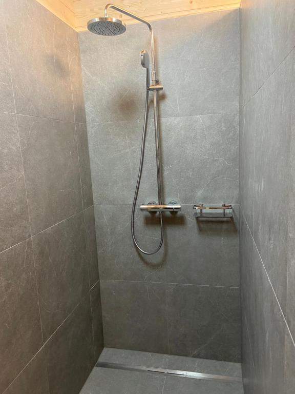 Koupelna v ubytování Entspannen im Holzchalet mit Panoramablick, Ruhe und Infrarotsauna