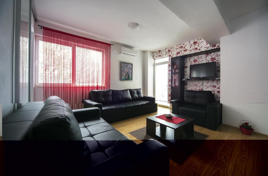 Χώρος καθιστικού στο Apartmani Nika Marangun