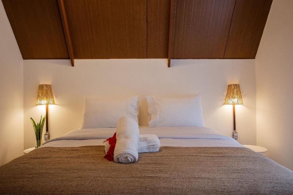 Llit o llits en una habitació de Cabana Gameleira - Viagem Inspirada