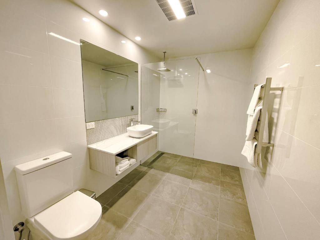 Koupelna v ubytování Elimatta Hotel
