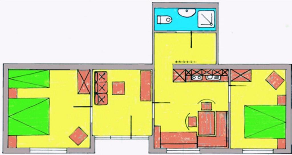 Půdorys ubytování Appartements Falkner