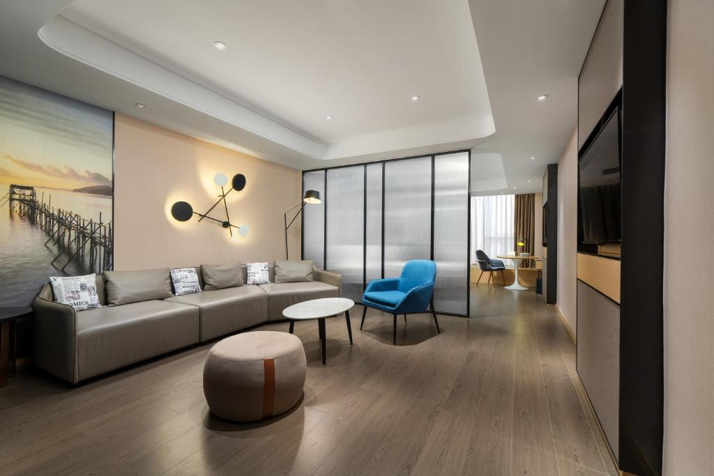 Posezení v ubytování Atour S Hotel Shenzhen Longgang Zhonghaixing
