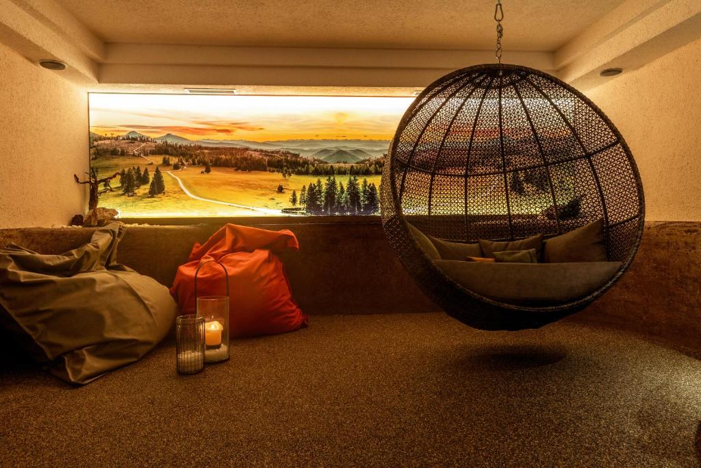 Posezení v ubytování Moseralm Dolomiti Spa Resort