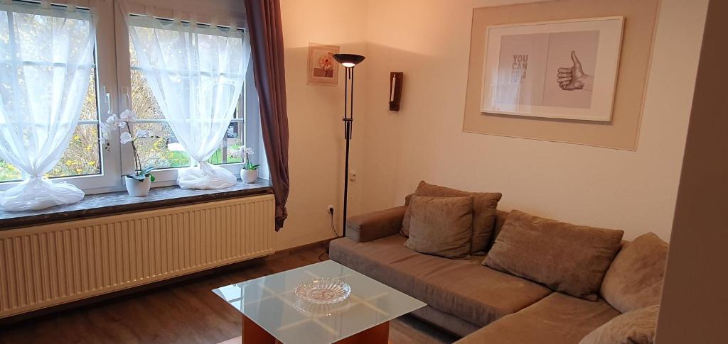 Posezení v ubytování Wohnung Corinchen