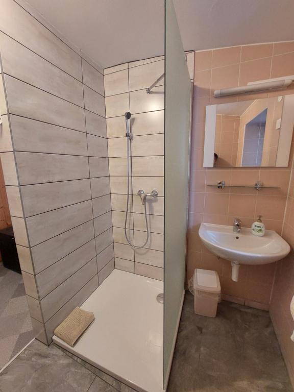 Koupelna v ubytování Apartment Carli-Jurč