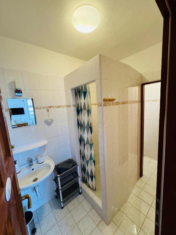 Kuchnia lub aneks kuchenny w obiekcie Apartmány Srub Jenišov