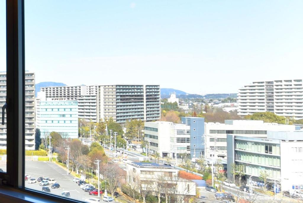 ホテルから撮影された、または一般的なつくば市の景色