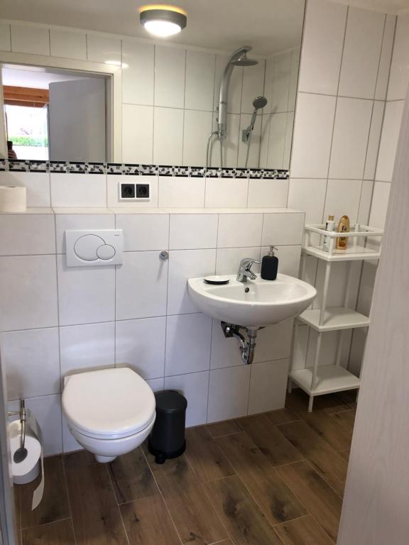 Koupelna v ubytování Haus Cornelia II