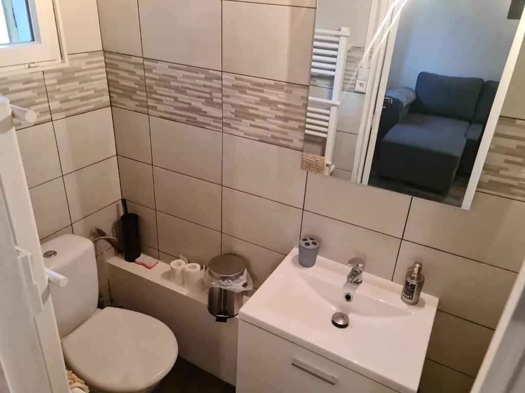 Koupelna v ubytování la chêneraie appart Lapin