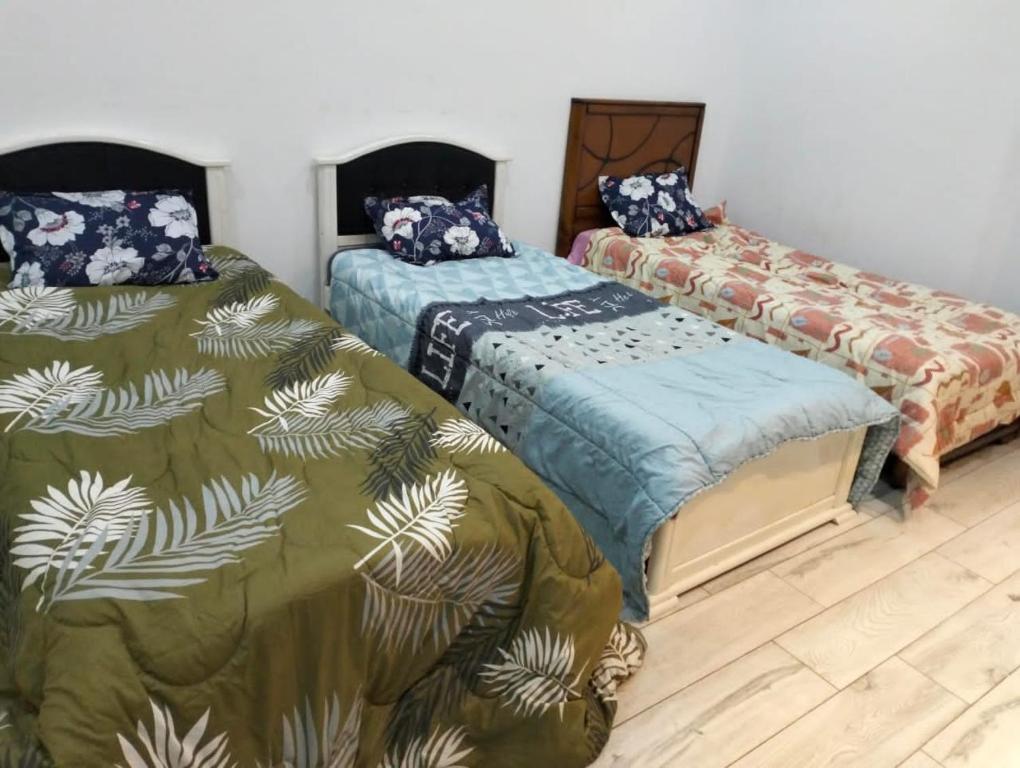 a bedroom with two beds and a couch at APPARTEMENT AMINE in Delmonte