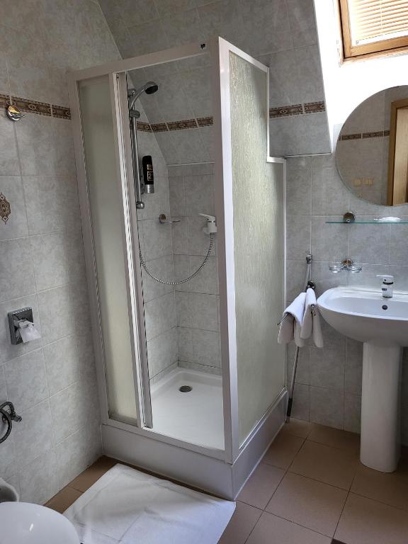 Koupelna v ubytování Hotel Margit