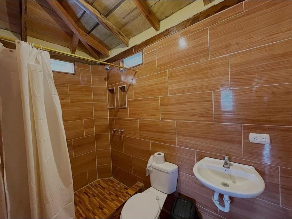 Koupelna v ubytování Hotel Palma Coco