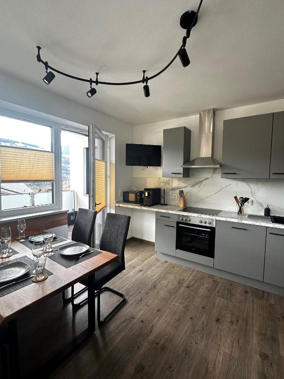 Kuchyň nebo kuchyňský kout v ubytování Apartment Alpenstyle Ennstal