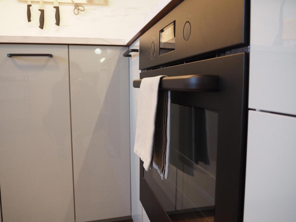 Kuchyň nebo kuchyňský kout v ubytování Apartmány Abacie