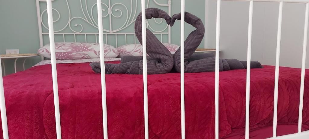 Postel nebo postele na pokoji v ubytování Lovehome