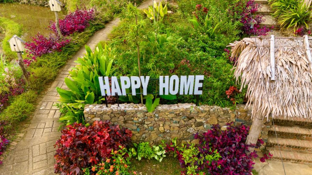Zahrada ubytování Pù Luông Happy Home