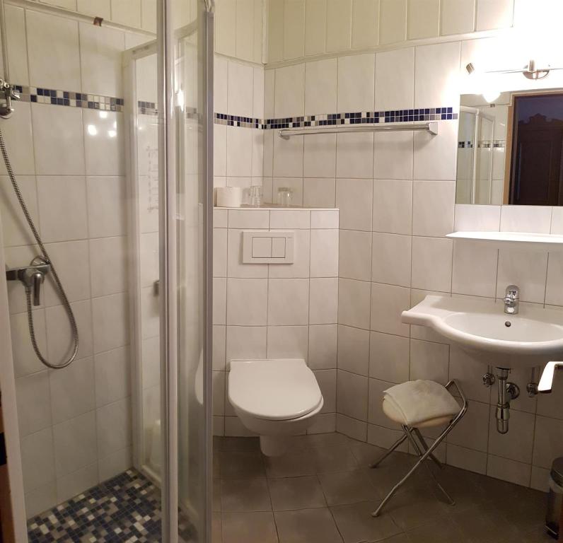 Koupelna v ubytování Gasthof Schauer