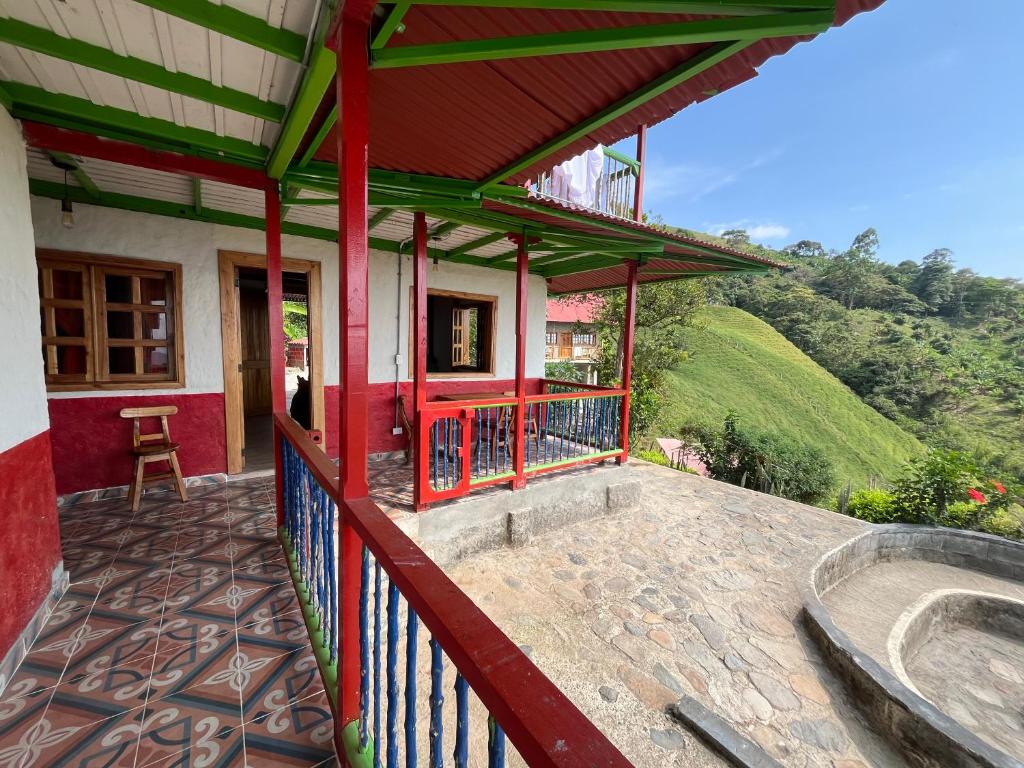 Balkón nebo terasa v ubytování Finca el Encuentro Eje Cafetero