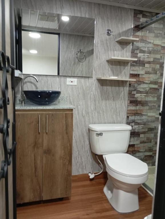 Koupelna v ubytování Hotel Lares 70 Laureles