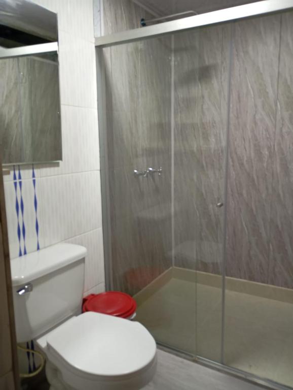 Koupelna v ubytování Hotel Lares 70 Laureles