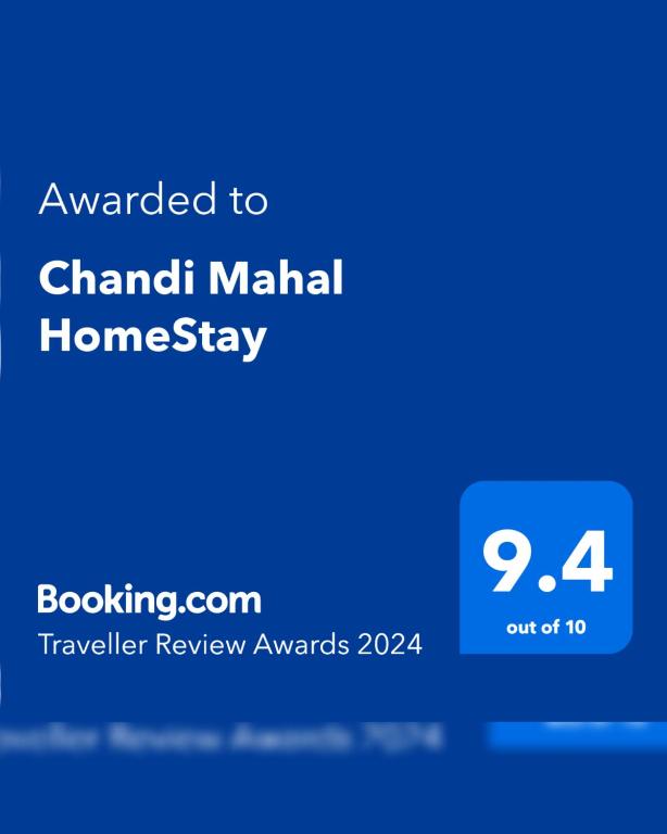 Certifikát, hodnocení, plakát nebo jiný dokument vystavený v ubytování Chandi Mahal HomeStay