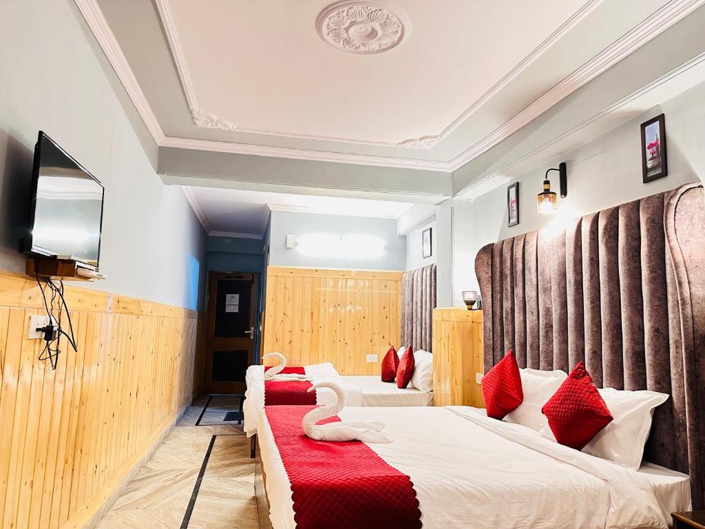 TV a/nebo společenská místnost v ubytování Hotel Avalanche