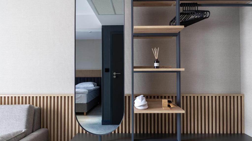 Postel nebo postele na pokoji v ubytování Umi Hotel Sopot