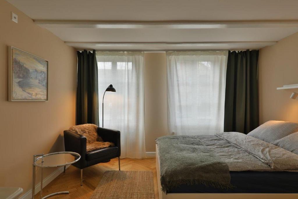 Postel nebo postele na pokoji v ubytování Union Apartments Bern-Belp
