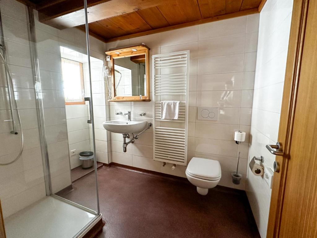 Koupelna v ubytování Locanda Orelli
