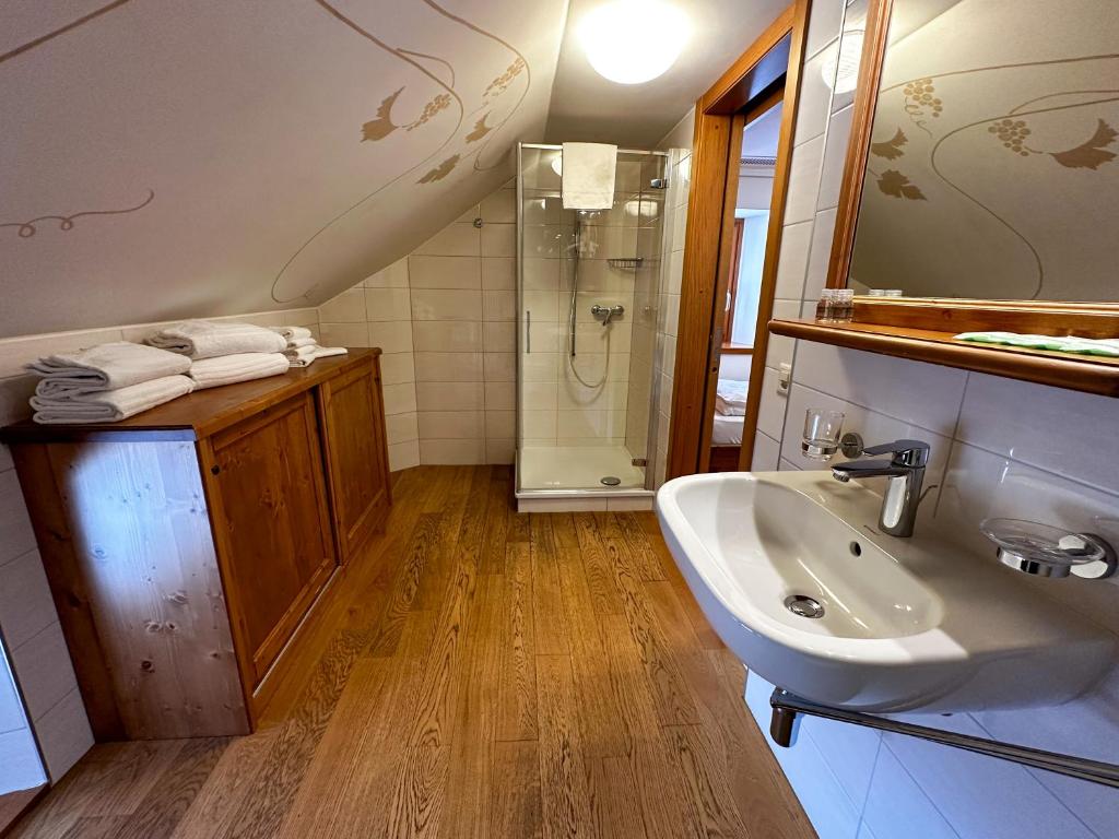 Koupelna v ubytování Locanda Orelli