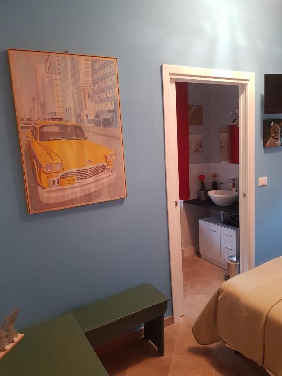 Postel nebo postele na pokoji v ubytování Bibi a Mare