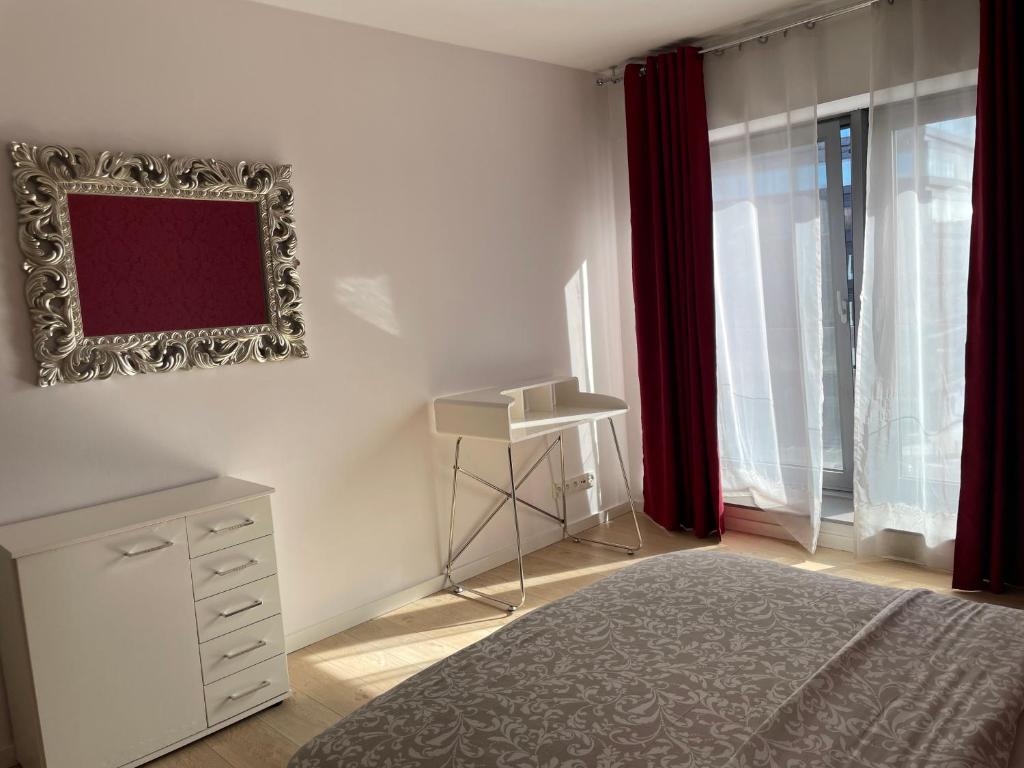 Łóżko lub łóżka w pokoju w obiekcie Apartment 24 Premium Old Town Wroclaw