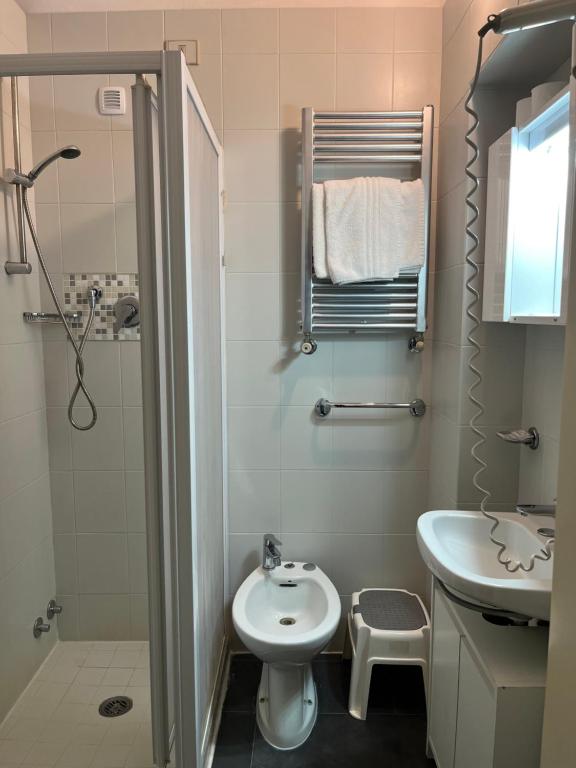 Koupelna v ubytování Hotel Touring