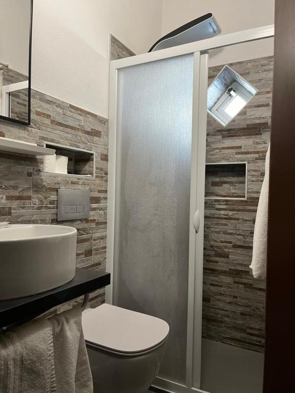 Koupelna v ubytování Hotel Touring