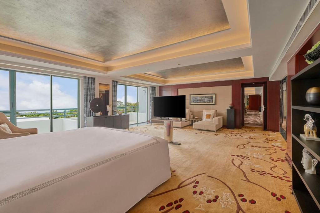 TV a/nebo společenská místnost v ubytování Hilton Guangzhou Science City, Free Shuttle Bus during Canton Fair