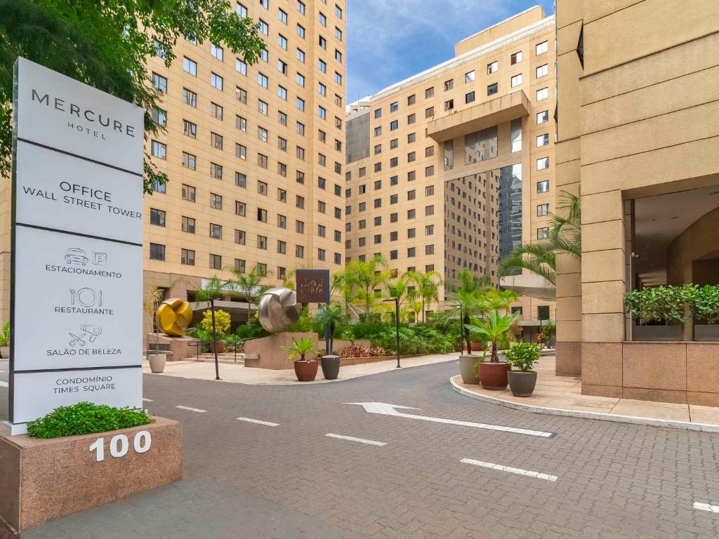 a rendering of a street in front of a building at Suíte 5 estrelas Hotel Moema Times Square 1412 in Sao Paulo