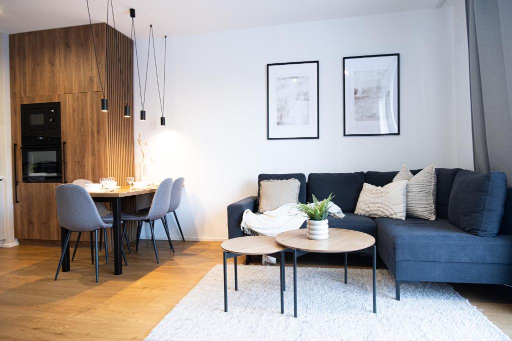 Posezení v ubytování Michelska Residence Scandinavian Quiet Apartment, Prague