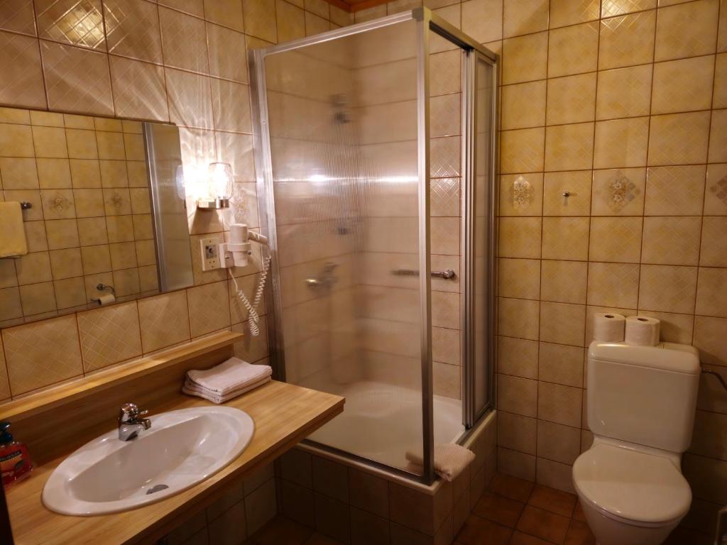 Koupelna v ubytování Haus Schweighofer